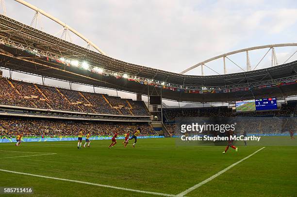 Rio , Brazil - 3 August 2016; A general view of the Olympic Stadium during the Women's Football first round Group E match between Brazil and China on...