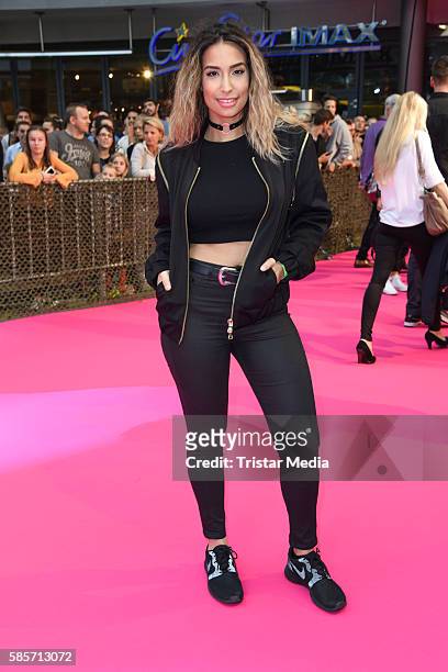 Youtube star Lamiya Slimani attends the Suicide Squad Live Event at CineStar on August 3, 2016 in Berlin, Germany.