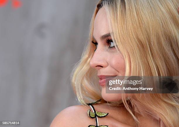 Margot Robbie attends the European Premiere of "Suicide Squad" at Odeon Leicester Square on August 3, 2016 in London, England.