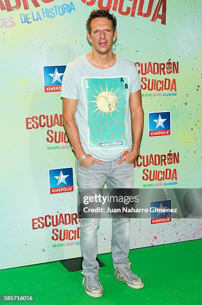 Joaquin Prat attends 'Escuadron Suicida' premiere at Kinepolis Cinema on August 3, 2016 in Madrid, Spain.