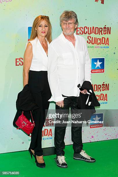 Eloy Azorin attends 'Escuadron Suicida' premiere at Kinepolis Cinema on August 3, 2016 in Madrid, Spain.