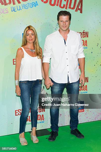 Jota Abril attends 'Escuadron Suicida' premiere at Kinepolis Cinema on August 3, 2016 in Madrid, Spain.