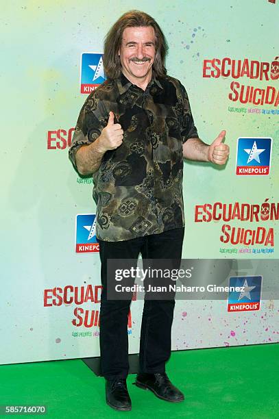 Jose Luis Cobos attends 'Escuadron Suicida' premiere at Kinepolis Cinema on August 3, 2016 in Madrid, Spain.