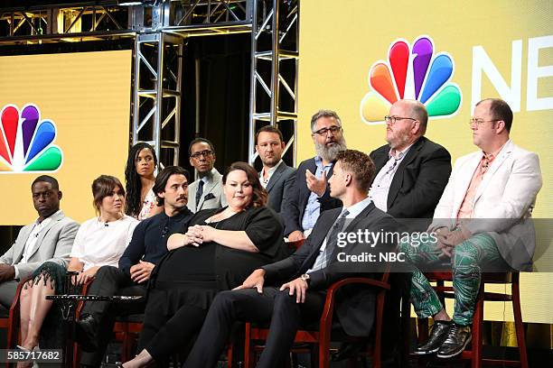 NBCUniversal Summer Press Tour, August 2, 2016 -- NBC's "This Is Us" Panel -- Pictured: Sterling K. Brown, Mandy Moore, Susan Kelechi Watson, Milo...