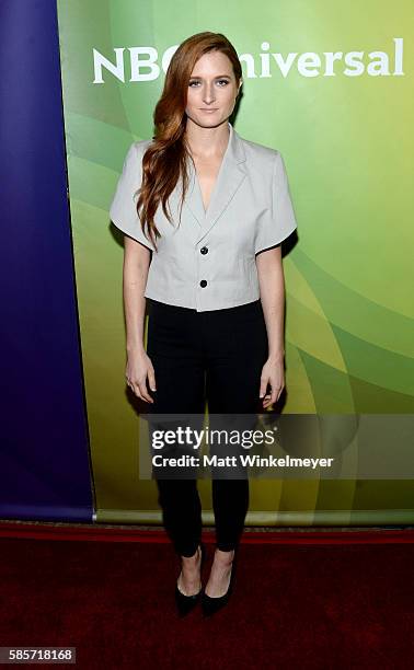 Actress Grace Gummer attends the NBCUniversal press day 2 during the 2016 Summer TCA Tour at The Beverly Hilton Hotel on August 3, 2016 in Beverly...