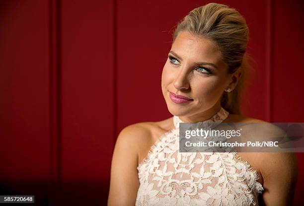 NBCUniversal Press Tour Portraits, AUGUST 03, 2016: TV personality Melanie Collins of "Driver vs. Driver" poses for a portrait in the the...