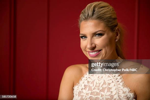 NBCUniversal Press Tour Portraits, AUGUST 03, 2016: TV personality Melanie Collins of "Driver vs. Driver" poses for a portrait in the the...