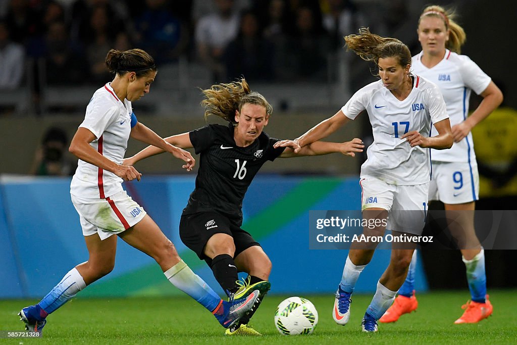 Rio 2016 Olympics, U.S.A. vs New Zealand, women's soccer