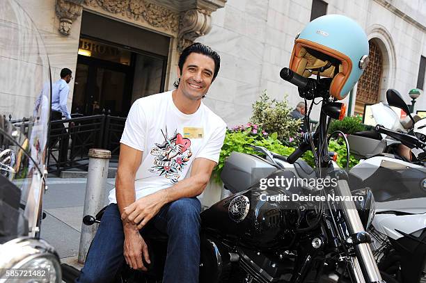 Actor Gilles Marini attends Kiehl's And amfAR Ring The New York Stock Exchange Opening Bell In Honor Of The Kiehl's LifeRide For amfAR at New York...