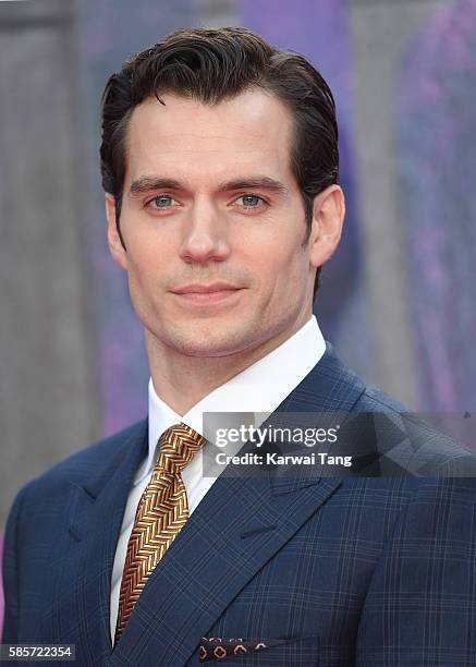 Henry Cavill attends the European Premiere of "Suicide Squad" at Odeon Leicester Square on August 3, 2016 in London, England.