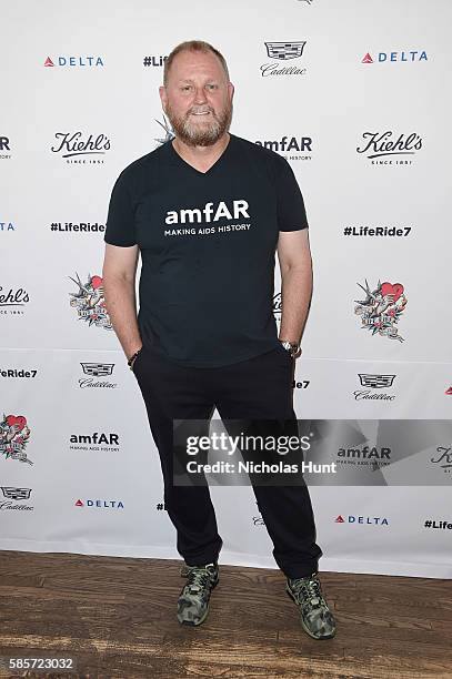Of amfAR Kevin Robert Frost attends the Kiehl's national LifeRide for amfAR celebration at the NYC flagship store on August 3, 2016 in New York City.