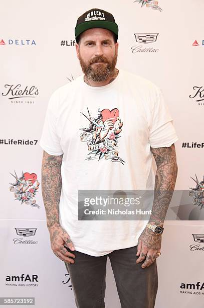 Luke Wessman attends the Kiehl's national LifeRide for amfAR celebration at the NYC flagship store on August 3, 2016 in New York City.