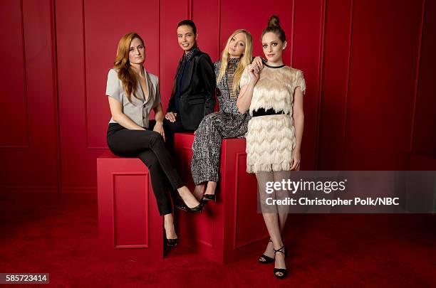 NBCUniversal Press Tour Portraits, AUGUST 03, 2016: Actors Grace Gummer, Stephanie Corneliussen, Portia Doubleday and Carly Chaikin of "Mr. Robot"...