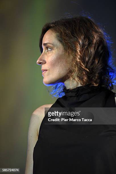 Actress Angeliki Papoulia attends the opening ceremony during the 69th Locarno Film Festival on August 3, 2016 in Locarno, Switzerland.