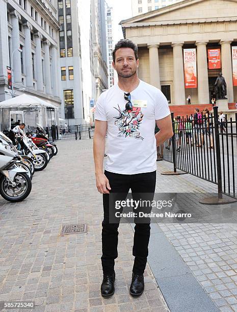 Actor Ian Bohen attends Kiehl's And amfAR Ring The New York Stock Exchange Opening Bell In Honor Of The Kiehl's LifeRide For amfAR at New York Stock...