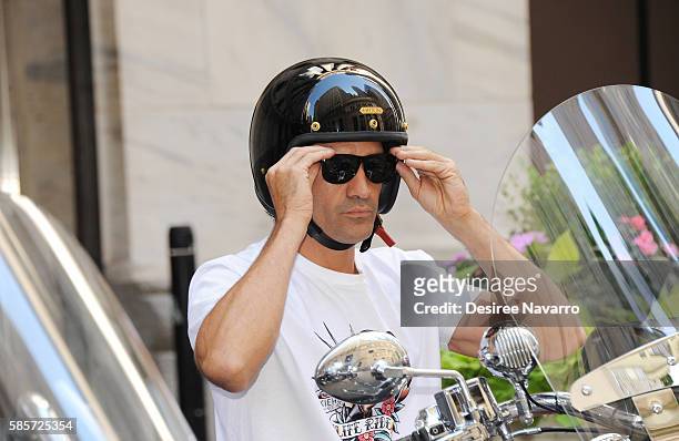 Actor Gilles Marini attends Kiehl's And amfAR Ring The New York Stock Exchange Opening Bell In Honor Of The Kiehl's LifeRide For amfAR at New York...