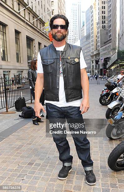 Actor Grant Reynolds attends Kiehl's And amfAR Ring The New York Stock Exchange Opening Bell In Honor Of The Kiehl's LifeRide For amfAR at New York...