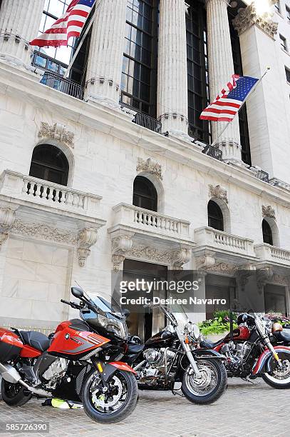 Atmosphere during Kiehl's And amfAR Ring The New York Stock Exchange Opening Bell In Honor Of The Kiehl's LifeRide For amfAR at New York Stock...