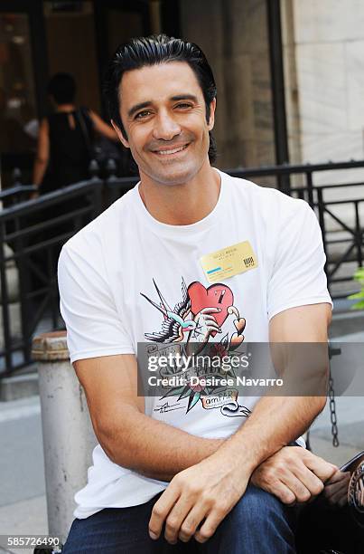 Actor Gilles Marini attends Kiehl's And amfAR Ring The New York Stock Exchange Opening Bell In Honor Of The Kiehl's LifeRide For amfAR at New York...