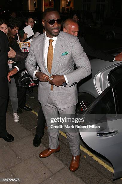 Adewale Akinnuoye-Agbaje at Claridges Hotel on August 3, 2016 in London, England.