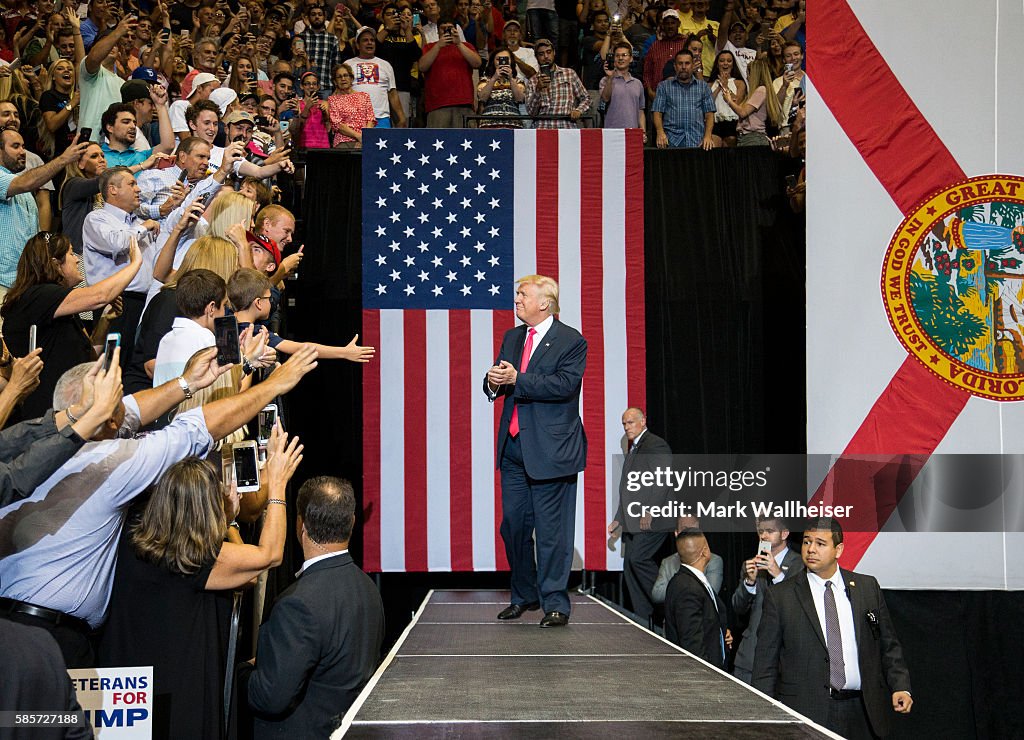 GOP Presidential Nominee Donald Trump Holds Rally In Jacksonville, Florida