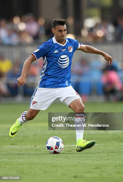 Chris Wondolowski of MLS All-Stars dribbles the ball up field against the Arsenal FC during the second half of the AT&T MLS All-Star Game at Avaya...