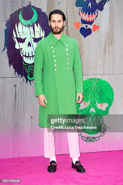 Jared Leto attends the European Premiere of "Suicide Squad" at Odeon Leicester Square on August 3, 2016 in London, England.