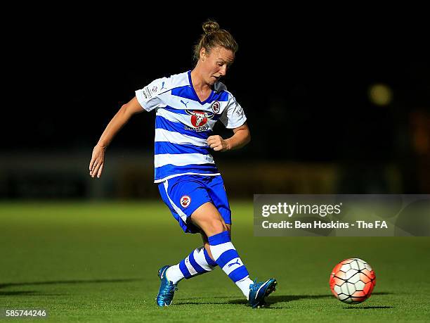 Laura - May Walkley of Reading in action during the WSL 1 match between Reading FC Women and Manchester City Women on August 3, 2016 in High Wycombe,...