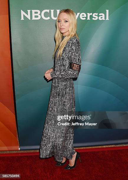 Actress Portia Doubleday attends the 2016 Summer TCA Tour - NBCUniversal Press Tour at the Beverly Hilton Hotel on August 3, 2016 in Beverly Hills,...