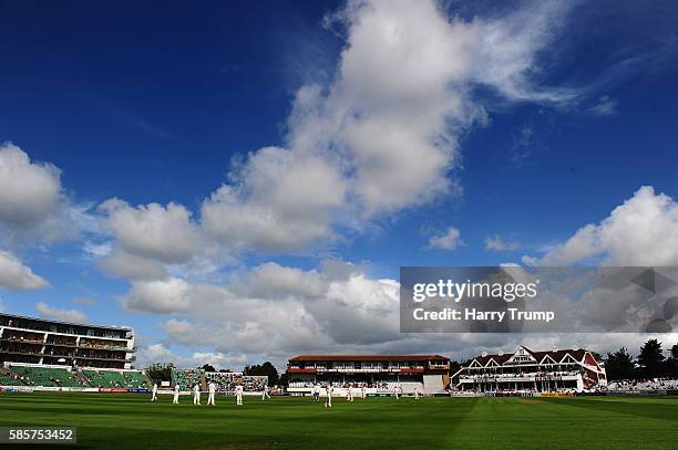 General view of play during Day One of the Specsavers County Championship Division One match between Somerset and Durham at The Cooper Associates...