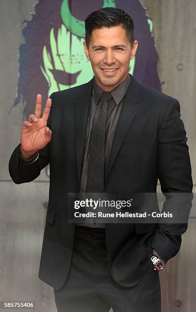 Jay Hernandez attends the European Premiere of "Suicide Squad" at Odeon Leicester Square on August 3, 2016 in London, England.