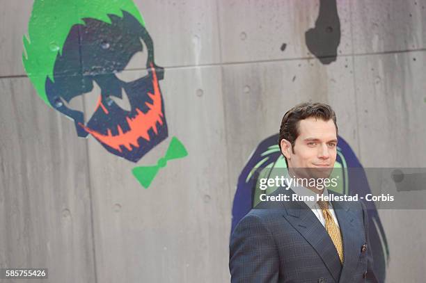 Henry Cavill attends the European Premiere of "Suicide Squad" at Odeon Leicester Square on August 3, 2016 in London, England.