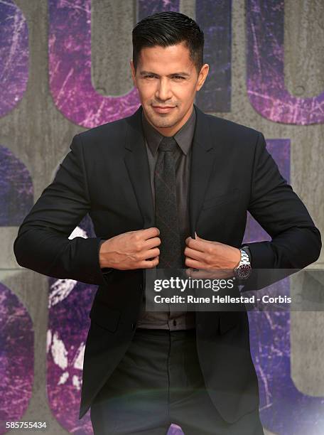 Jay Hernandez attends the European Premiere of "Suicide Squad" at Odeon Leicester Square on August 3, 2016 in London, England.