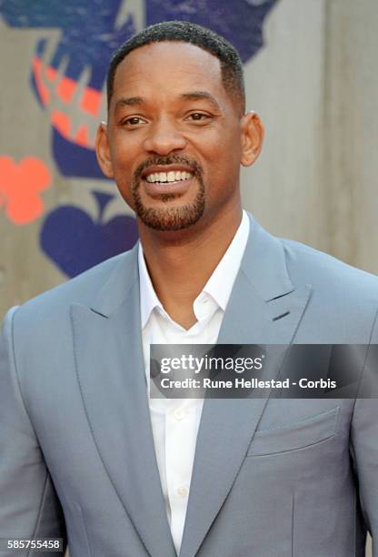 Will Smith attends the European Premiere of "Suicide Squad" at Odeon Leicester Square on August 3, 2016 in London, England.