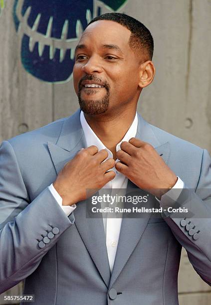 Will Smith attends the European Premiere of "Suicide Squad" at Odeon Leicester Square on August 3, 2016 in London, England.