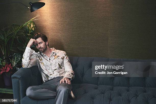 Actor, musician, and singer-songwriter Michiel Huisman is photographed for Esquire on February 20, 2016 in London, England.