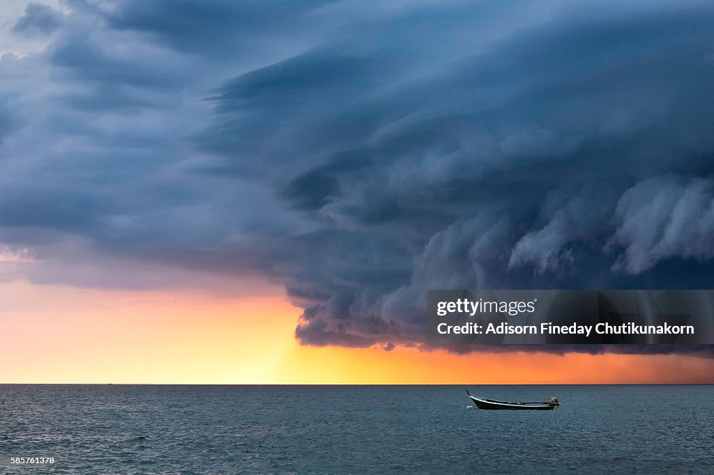 Storm clouds over the sea ,Phuket