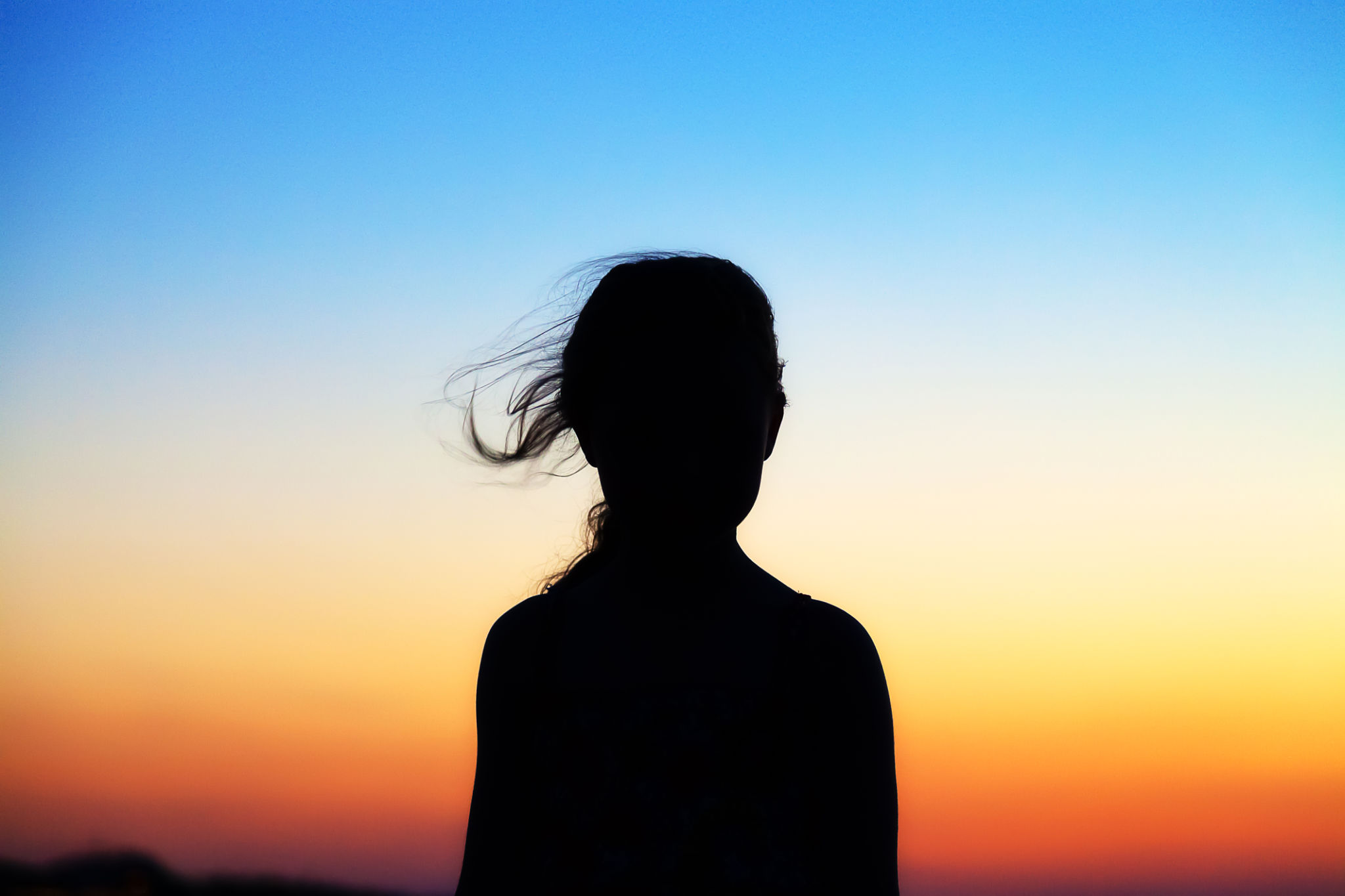 backlit silhouette photography