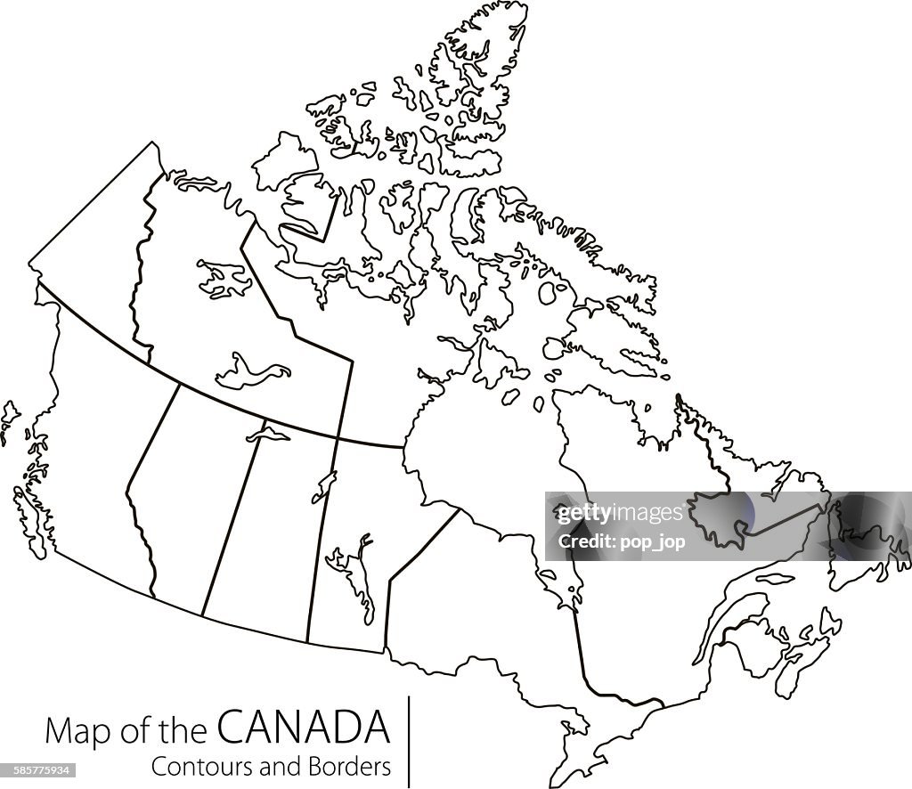 Contour Canada Map