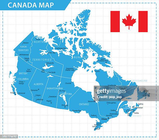 illustrazioni stock, clip art, cartoni animati e icone di tendenza di mappa canada - illustrazione - regina saskatchewan