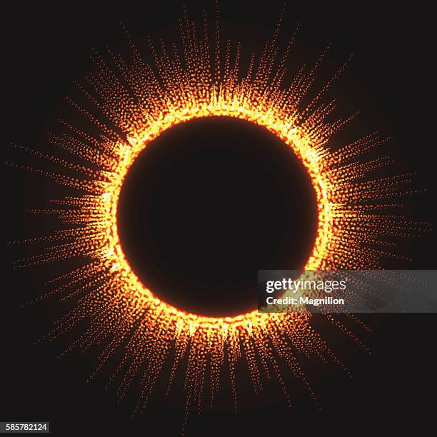 fire circle - eclipse solar stock illustrations