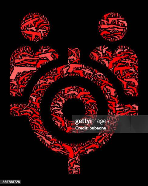 target people gun icon pattern background - machine gun stock illustrations