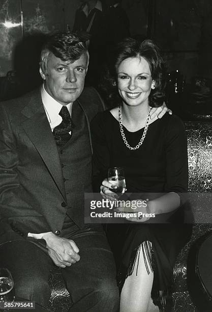Phyllis George and John Y. Brown Jr. Engagement circa 1979 in New York City.