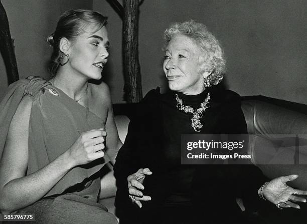 Margaux Hemingway and grandmother Mary Hemingway at Studio 54 circa 1978 in New York City.