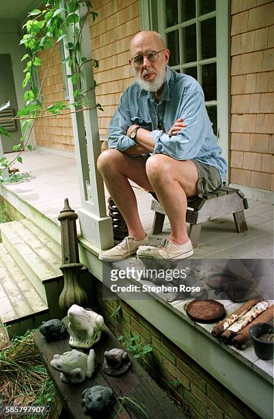American writer and illustrator Edward Gorey at his home in Yarmouth Port, Massachusetts, 30th August 1998.