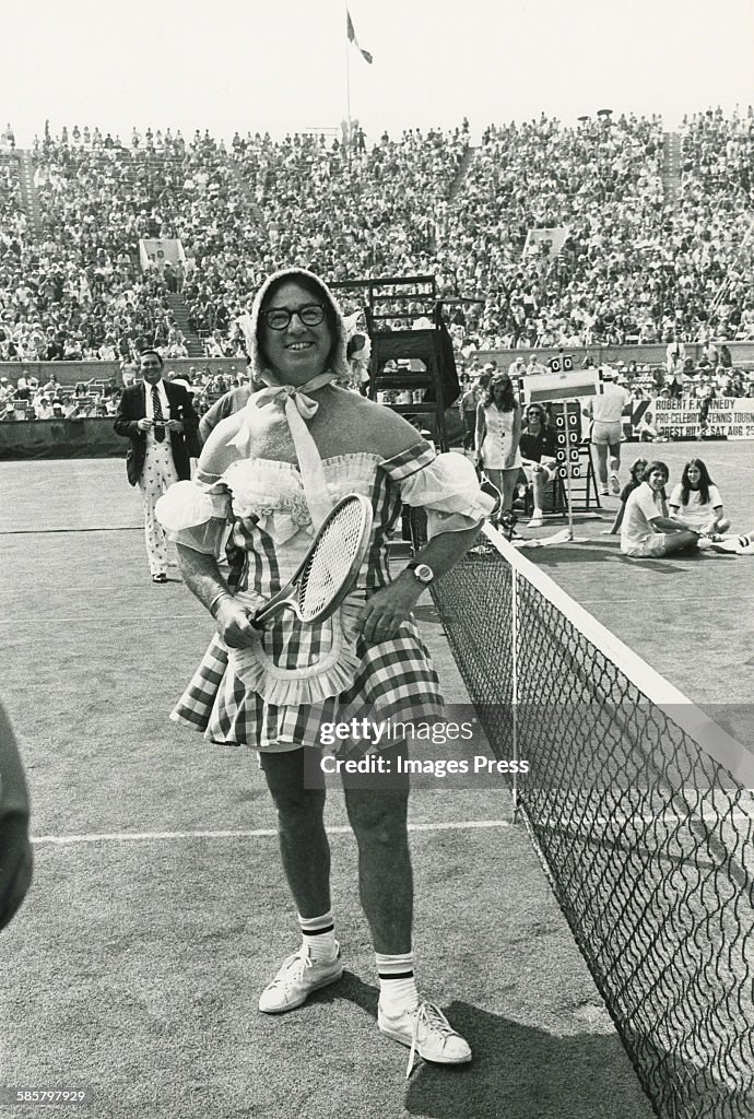 Bobby Riggs circa 1973 in Forest Hills, Queens. News Photo - Getty Images