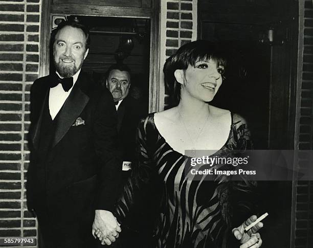 Liza Minnelli and husband Jack Haley Jr. At Studio 54 circa 1977 in New York City.