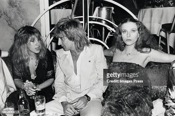 Stevie Nicks, Rod Stewart and Bebe Buell at Regine's circa 1977 in New York City.