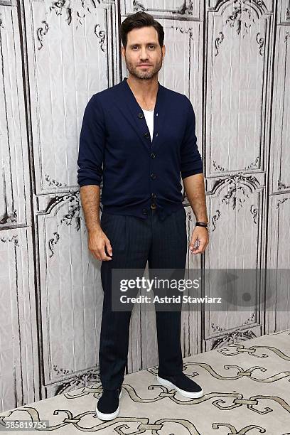 Actor Edgar Ramirez attends AOL Build presents to discuss his new movie "Hands Of Stone" at AOL HQ on August 4, 2016 in New York City.