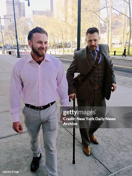 John Gotti the grandson of late Gambino crime boss, enters Brooklyn Federal Court on Thursday, Wednesday, March 17 to appear before grand jury...